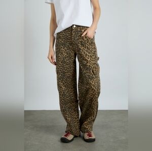 Damson Madder Leopard Cargo Jeans EU Size 16 / Us Size 12 (see Measurments)